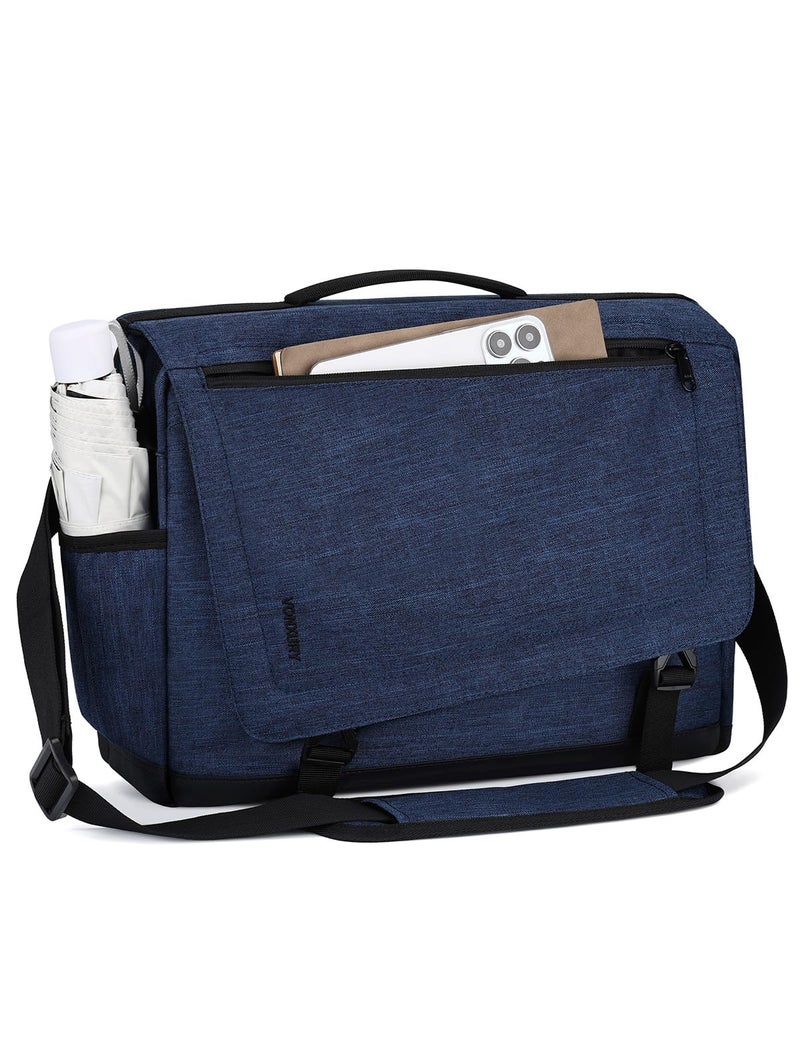VX VONXURY Messenger Bag for Men, Lightweight Water Resistant 15.6 Laptop Shoulder Bag for Business Work Travel Blue - Image 1